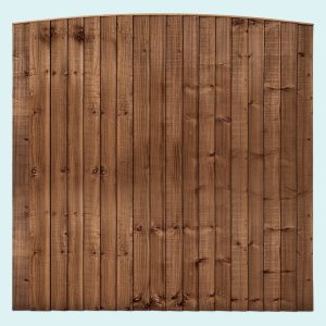 Arched Feather Edge Timber Fence Panels - Multiple Heights Available
