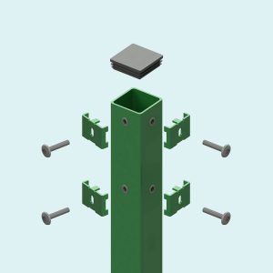 Profile V Mesh Corner Fence Posts