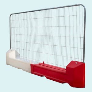 Slot-Block Water-Filled Barrier Set with Anti-Climb Mesh Fence Panel