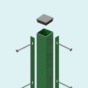 Twin Wire Mesh Corner Fence Posts