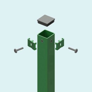 Multi Mesh Corner Fence Posts