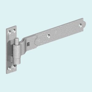 Cranked Band & Hook On Plate - 12" 300mm Galvanised (GATEMATE®) - Pair