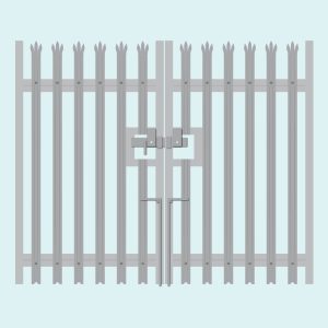 Steel Palisade Double-Leaf Gates