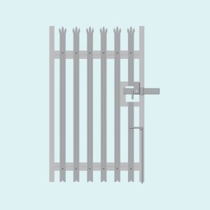 Steel Palisade Single-Leaf Gates
