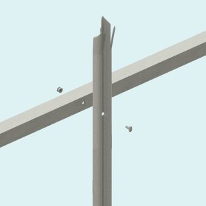 Steel Palisade Triple-Pointed 'W' Section Pale - 2400mm